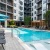 pool deck with seating
