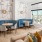 sitting area with a table next to a window