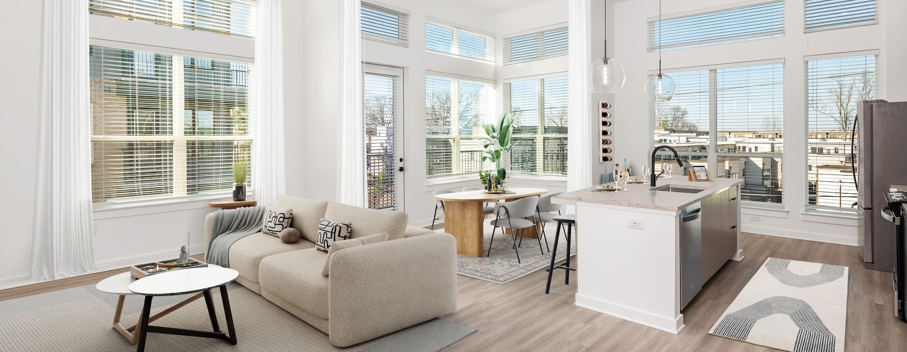 Beautiful living spaces with natural lighting Beautiful living spaces with natural lighting