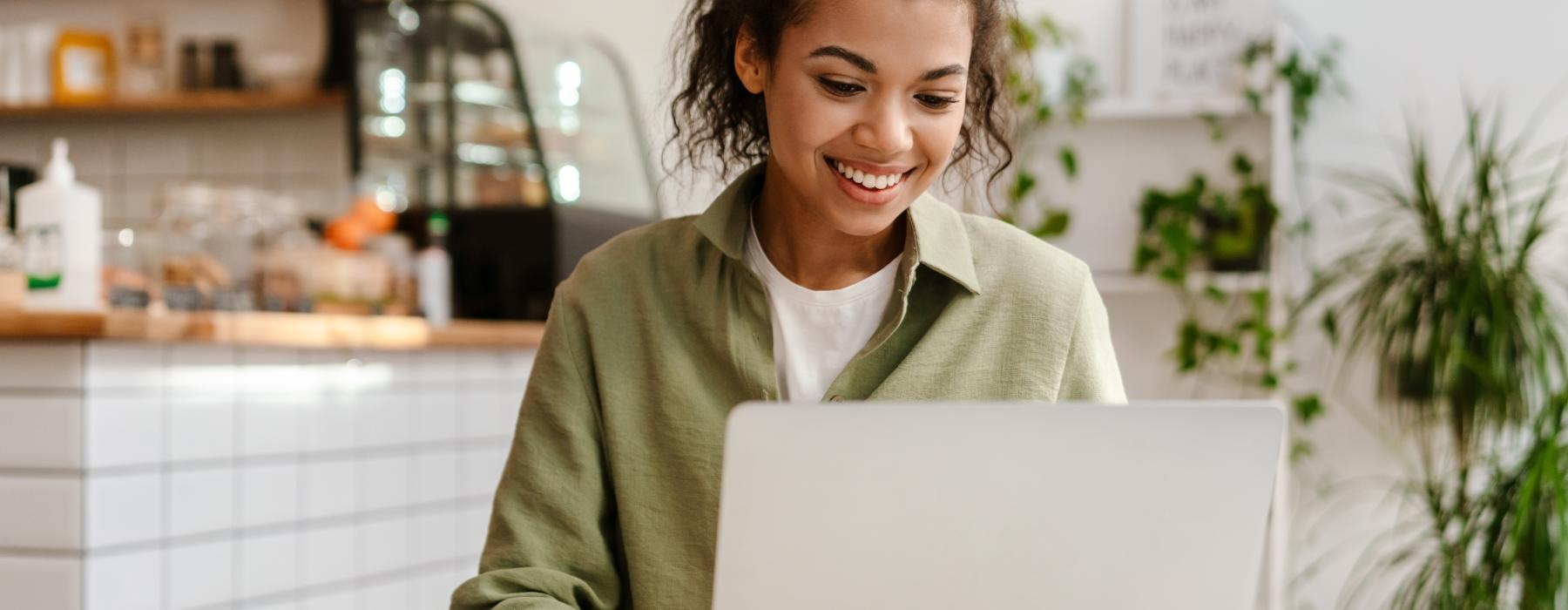 a person working on the laptop